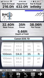 DOF Calculator