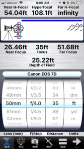 DOF Calculator